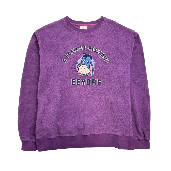 (XL) Vintage Disney Eyore Sweatshirt Fleece Purple | Vitnage Clothing Store Canada