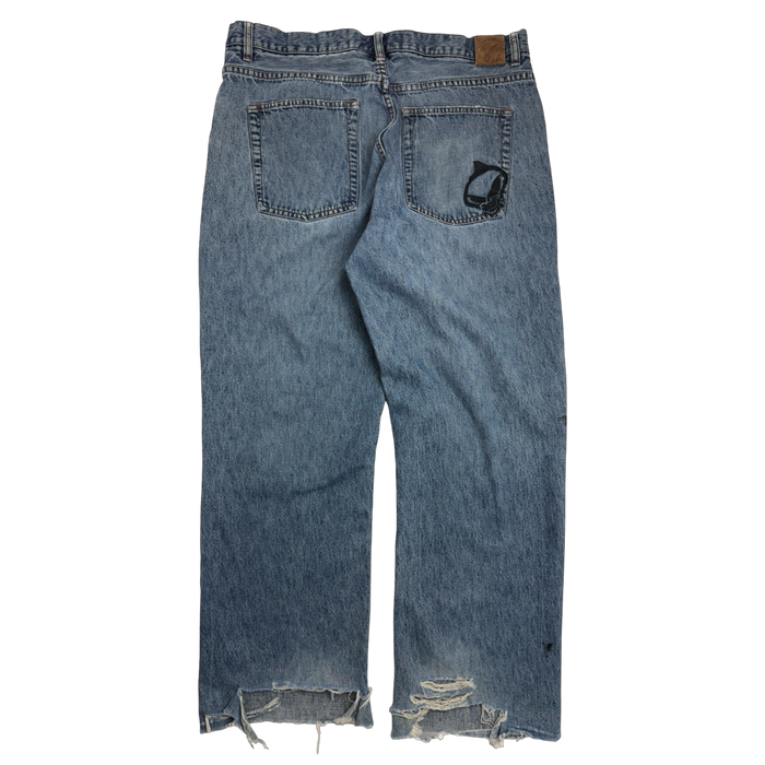 Blind Distressed Paint Splatter Denim Pants | Vitnage Clothing Store Canada