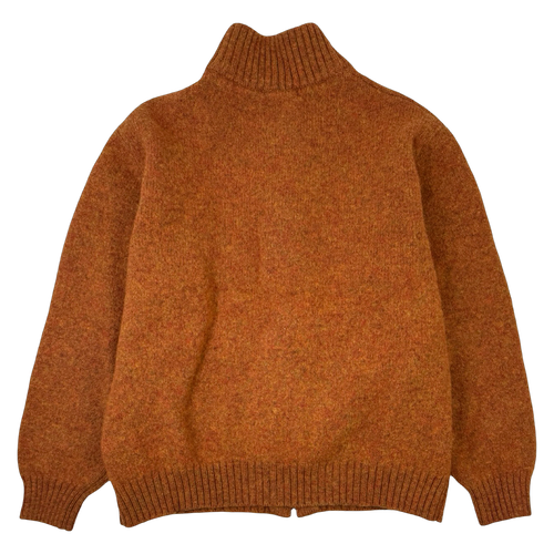 Womens Vintage Burberry Wool Zip Up Sweater Orange | Vintage Clothing Store Canada