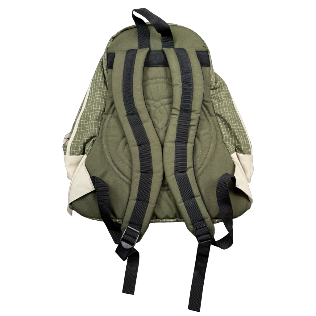 Vintage Stussy Grid Stitch Backpack Olive
