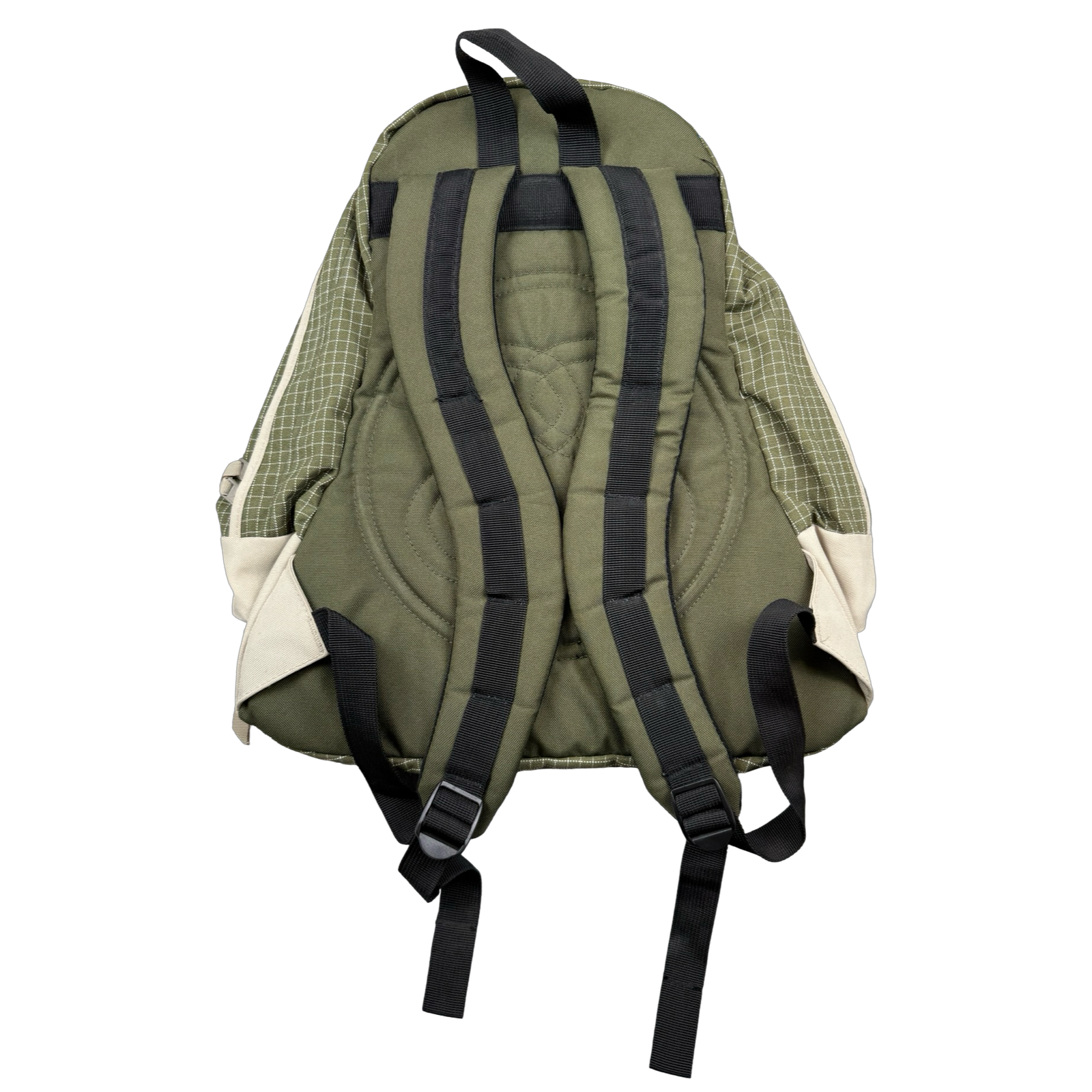 Vintage Stussy Grid Stitch Backpack Olive