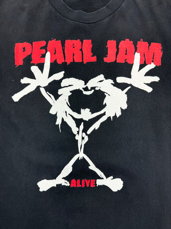 Vintage Pearl Jam Alive Band Tee Black