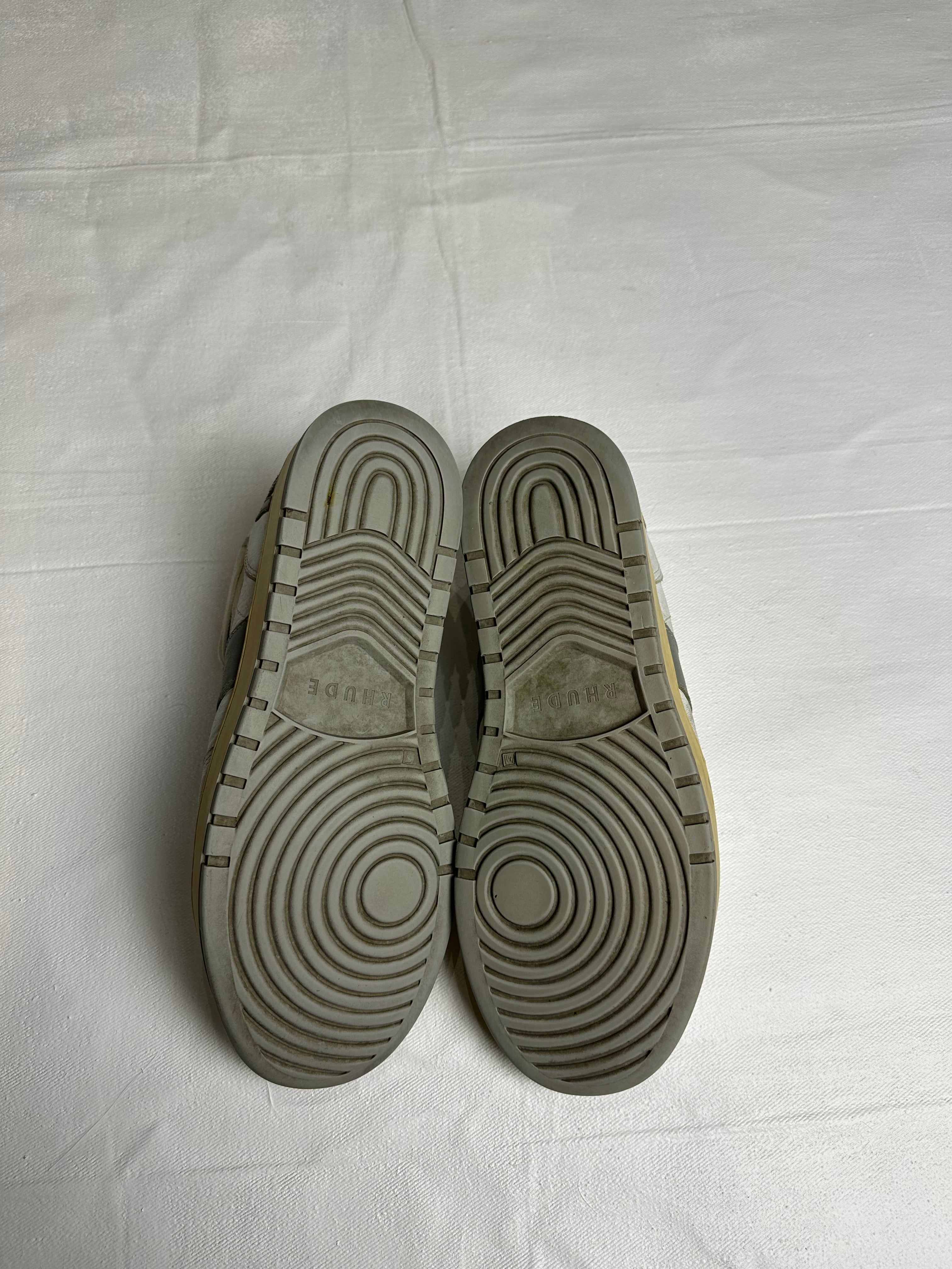 Rhude Rhecess Low White Grey (USED, NO BOX)