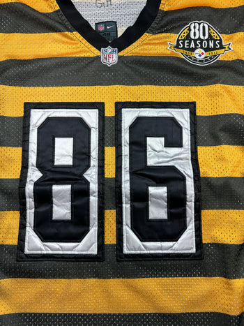 (L) NFL Hines Ward Pittsburgh Steelers Throwback Football Jersey