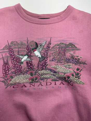 Vintage Nature Canada Marshland Sweatshirt Pink