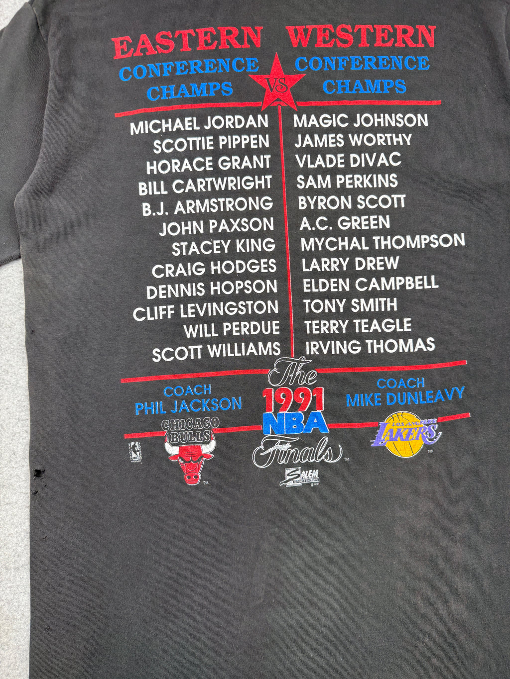 Vintage 1991 NBA Finals Bulls vs Lakers Tee Black