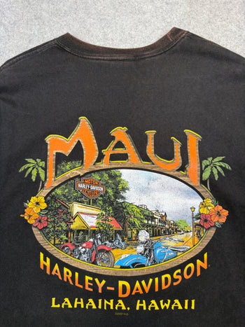 Vintage Harley Davidson Maui Tee Black