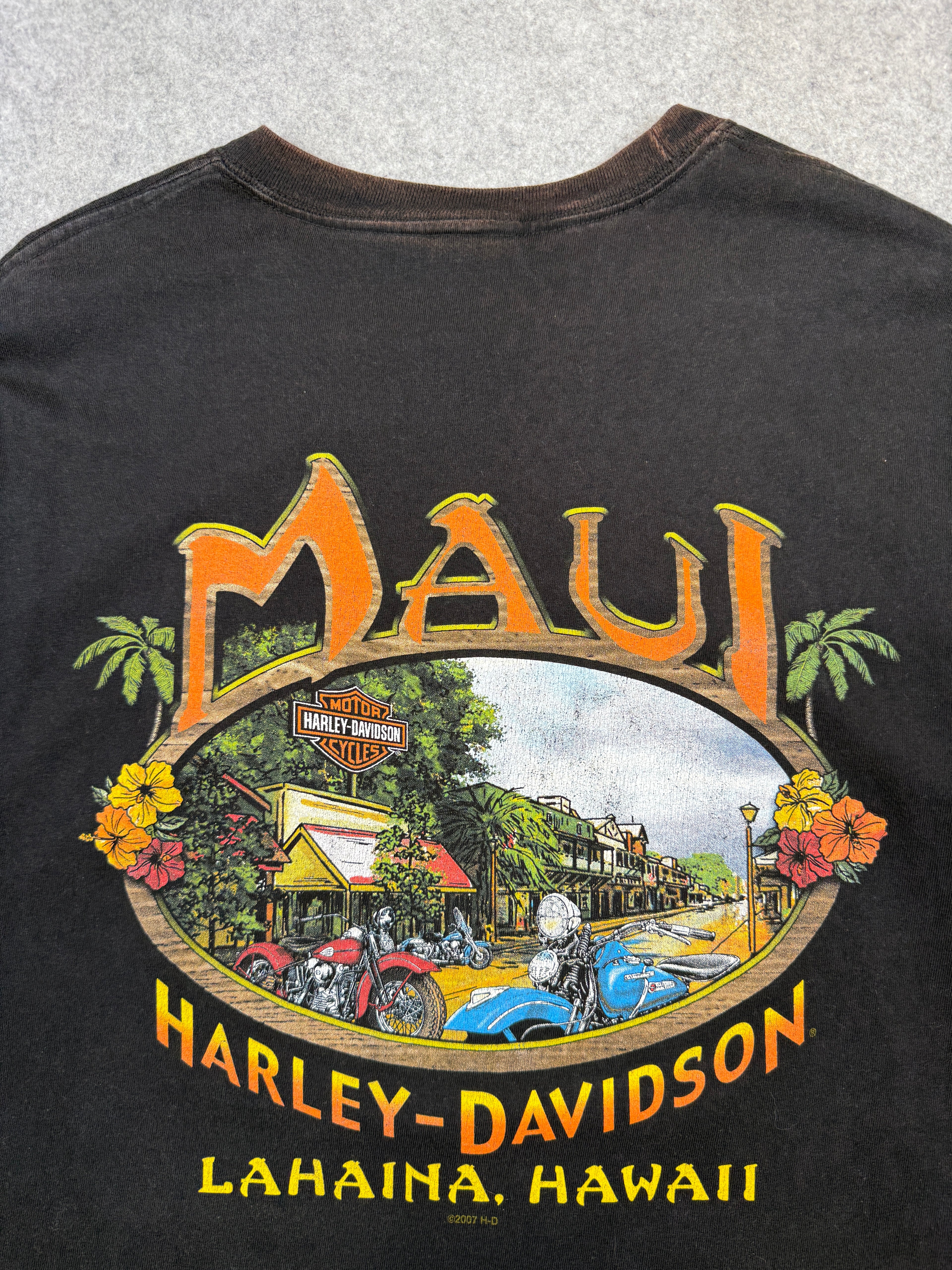 Vintage Harley Davidson Maui Tee Black
