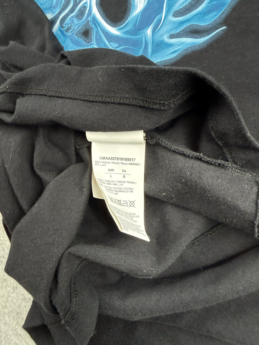 Off-White Diagonal Skulls Oversized Tee Black (USED)