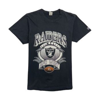 (S) Vintage 90s Los Angeles Raiders Tee Black