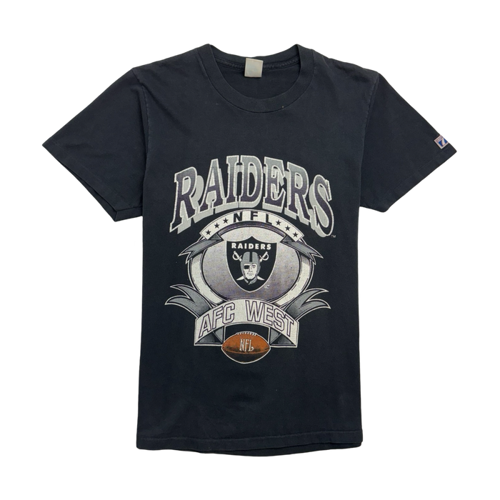 (S) Vintage 90s Los Angeles Raiders Tee Black | Vitnage Clothing Store Canada