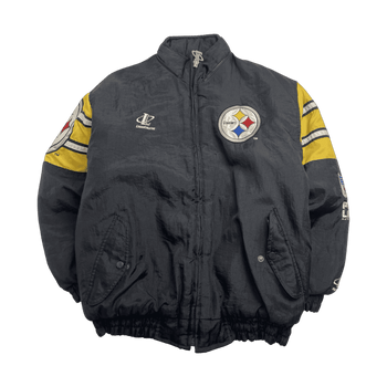 (M) Vintage Logo Athletic Pittsburgh Steelers Zip Up Jacket