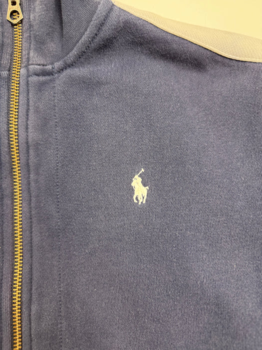 (M) Vintage Polo Ralph Lauren Full-Zip Sweatshirt Navy | Vitnage Clothing Store Canada