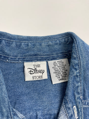 (M) Vintage Disney Mickey Mouse Denim Button Up