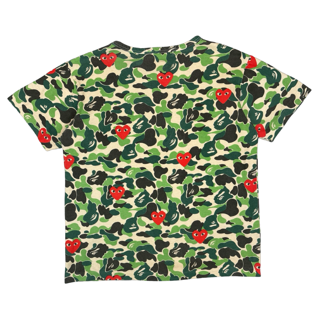 BAPE x Comme De Garcons Play Camo Tee (USED)
