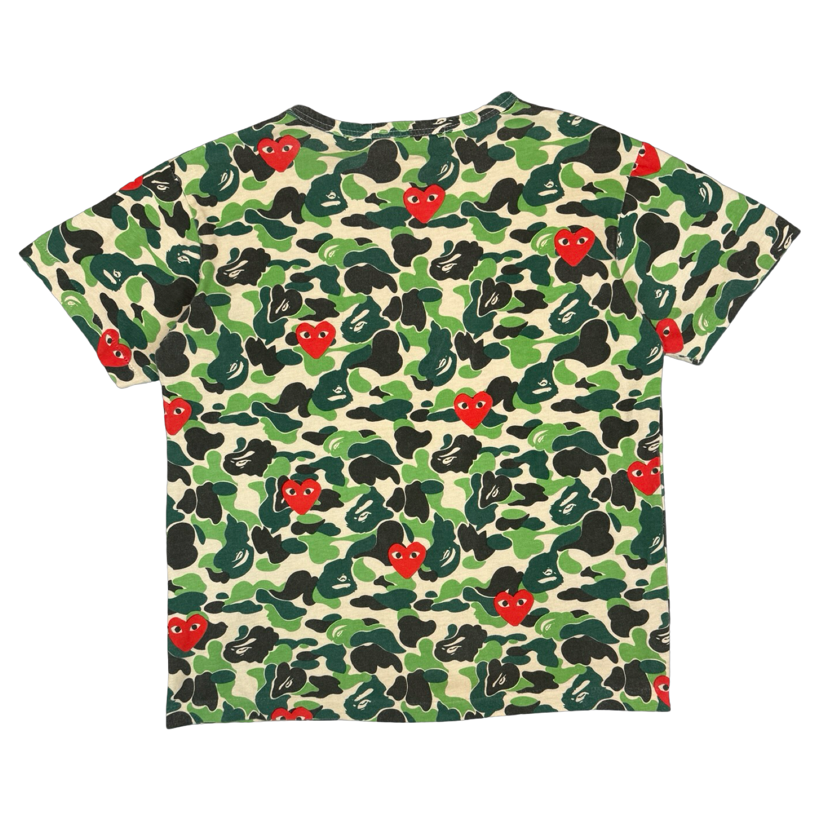 BAPE x Comme De Garcons Play Camo Tee (USED)