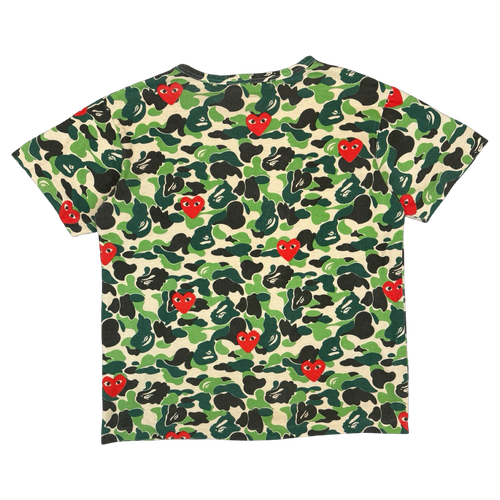 BAPE x Comme De Garcons Play Camo Tee (USED) | Vintage Clothing Store Canada
