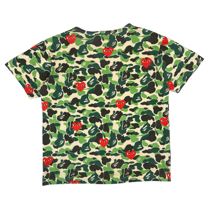 BAPE x Comme De Garcons Play Camo Tee (USED) | Vitnage Clothing Store Canada