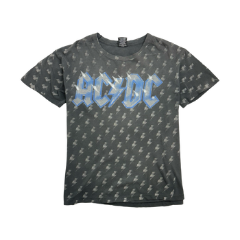 (L) Vintage '91 AC/DC Thunder Struck Tee Faded Black