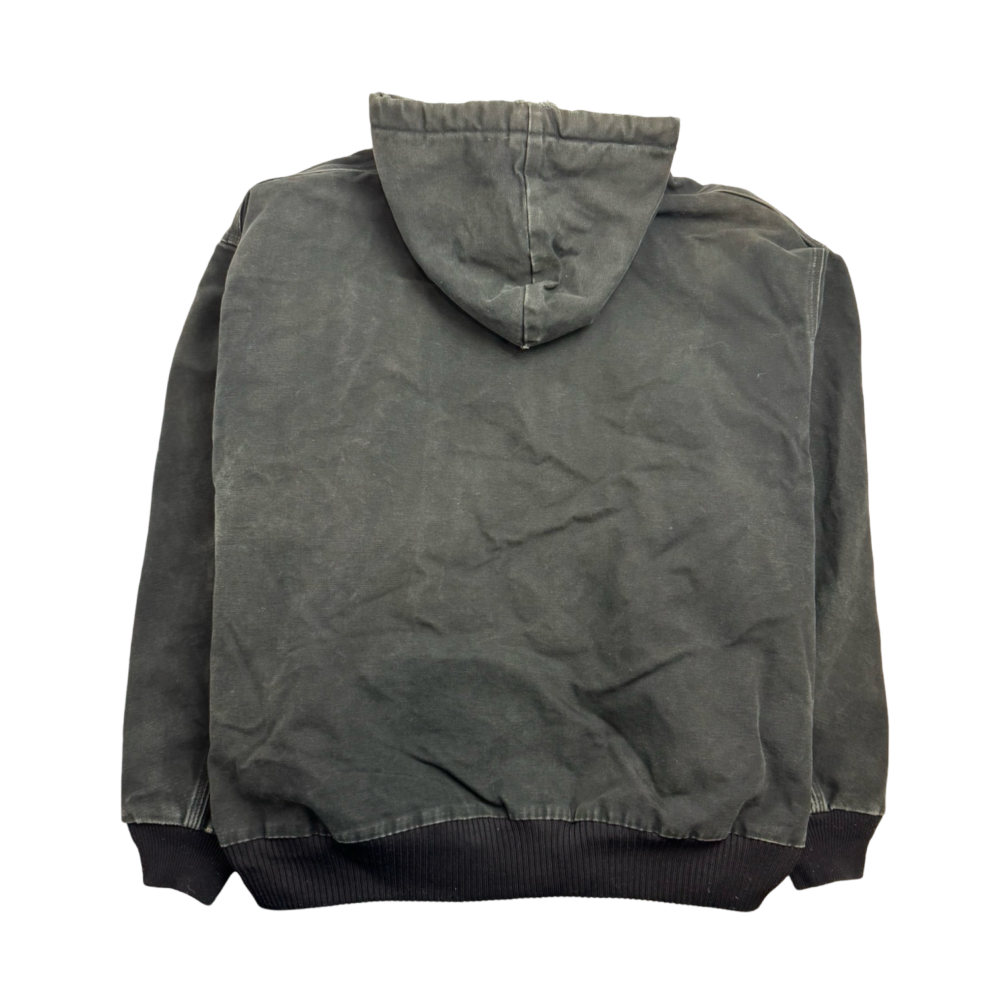 Vintage Carhartt Hooded Zip Work Jacket Black