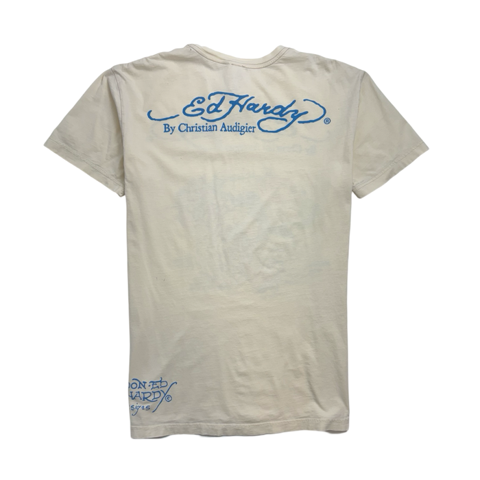 Vintage Y2k Ed Hardy Tee Cream | Vitnage Clothing Store Canada