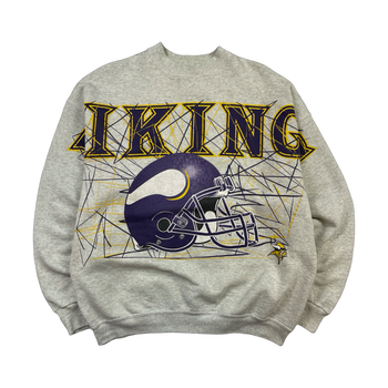 Vintage 1990s Minnesota Vikings Sweatshirt Grey