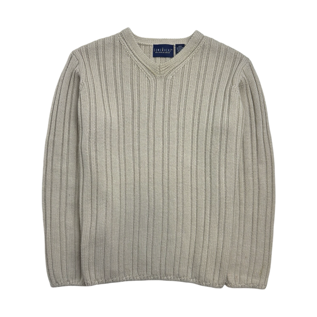 Vintage Somewhere Knit Sweater Beige