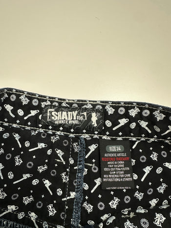 Vintage Y2K Shady Sliver Skulls Pants