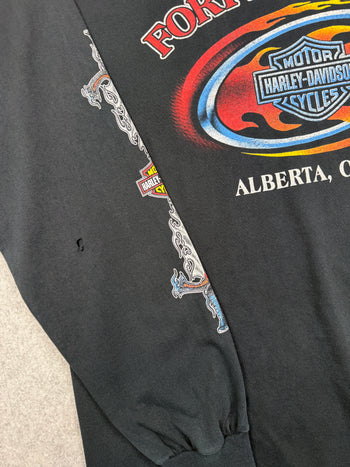 Vintage Harley Davidson Dragon Dagger L/S Tee Black