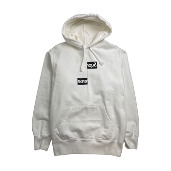 Supreme x Comme des Garcons SHIRT Split Box Logo Hoodie White (USED)