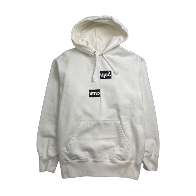 Supreme x Comme des Garcons SHIRT Split Box Logo Hoodie White (USED)