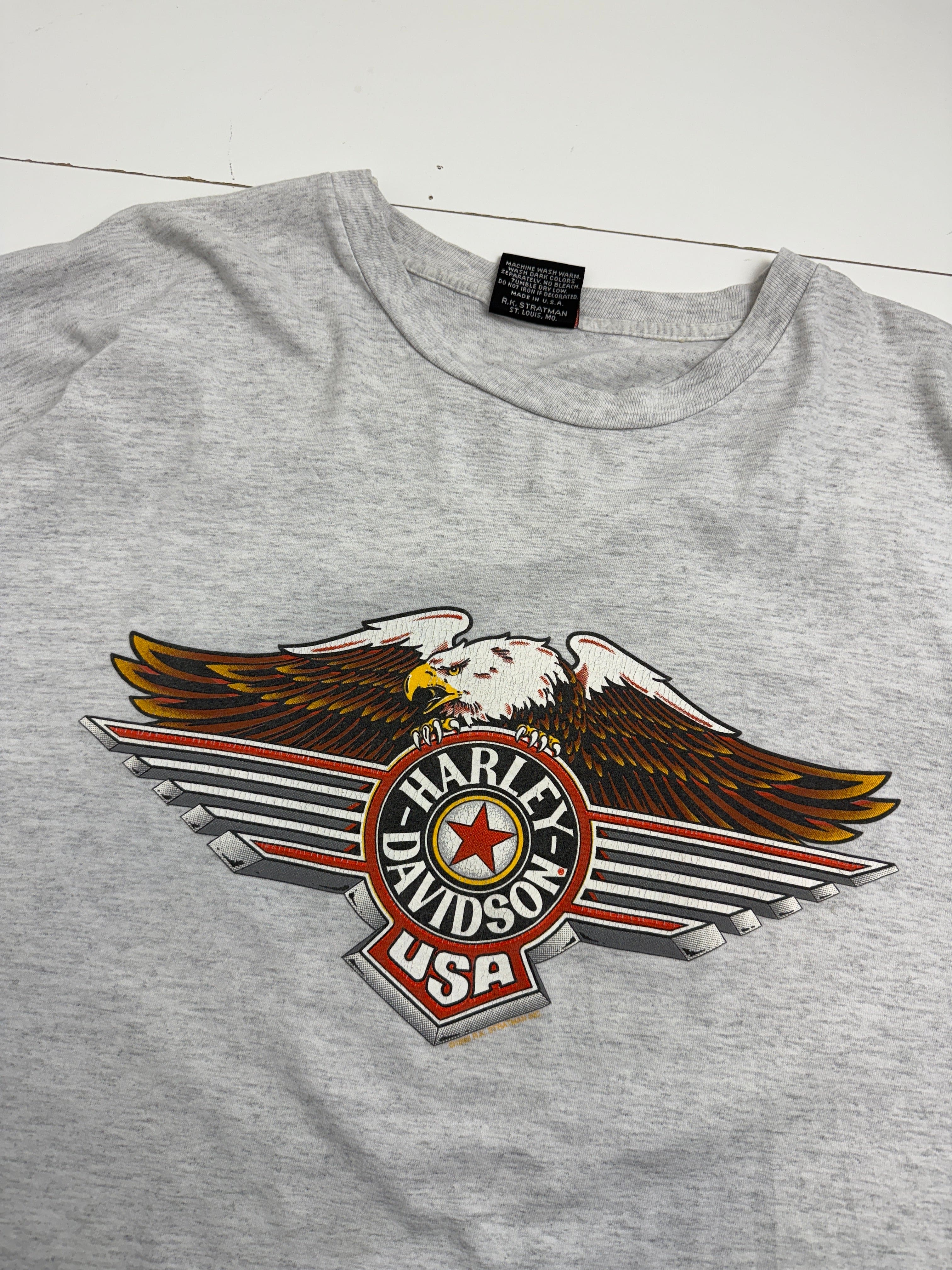 Vintage 1999 Harley Davidson Alaska Northern Outpost Tee Grey