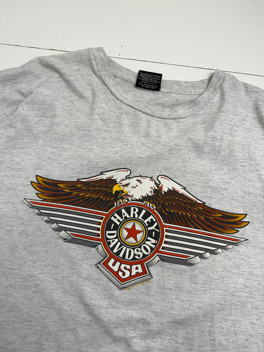 Vintage 1999 Harley Davidson Alaska Northern Outpost Tee Grey | Vitnage Clothing Store Canada