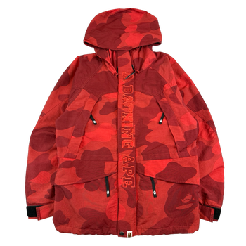 BAPE Camo Snowboard Jacket Red (USED)