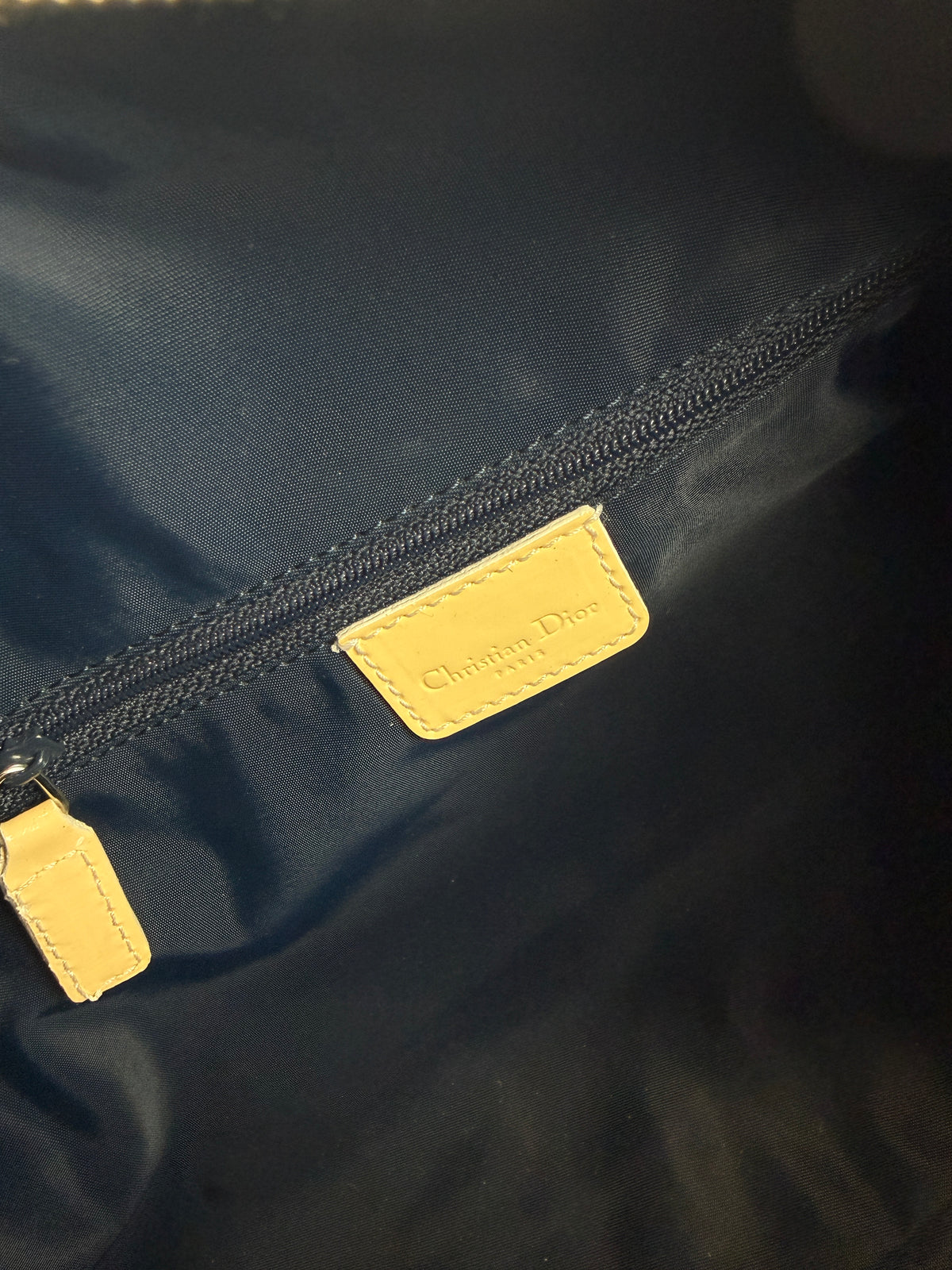 Women’s Christian Dior Trotter Canvas Boston Bag Light Blue