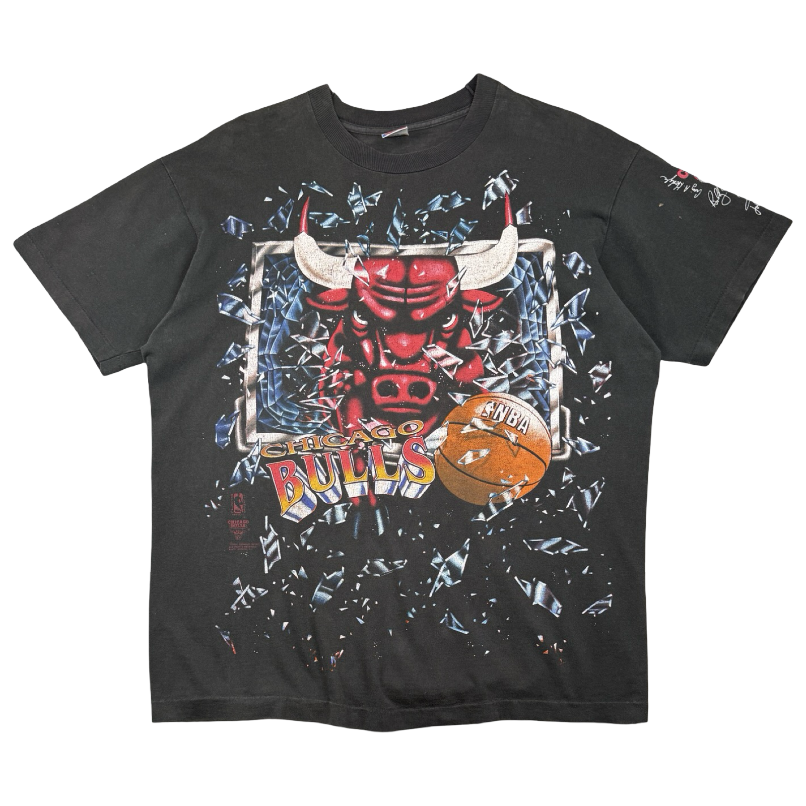 Vintage Chicago Bulls Shattered Backboard Tee Black