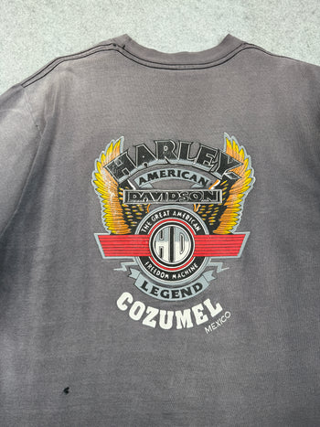 Vintage Harley Davidson American Legend Faded Tee Grey
