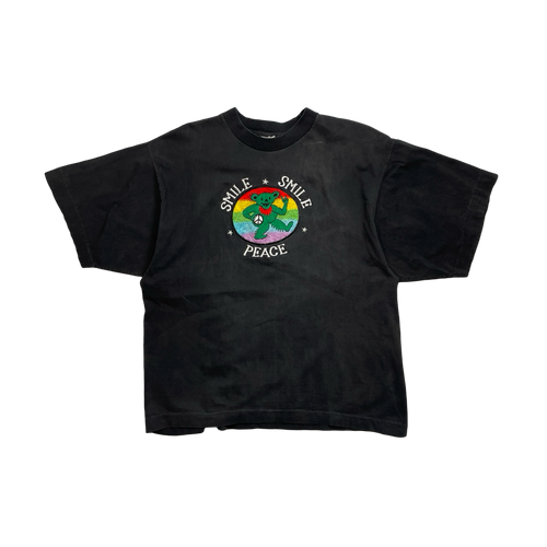 Vintage 90s Grateful Dead Smile Peace Tee Black | Vintage Clothing Store Canada