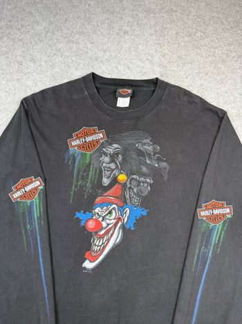 Vintage Harley Davidson Clowns L/S Tee Black