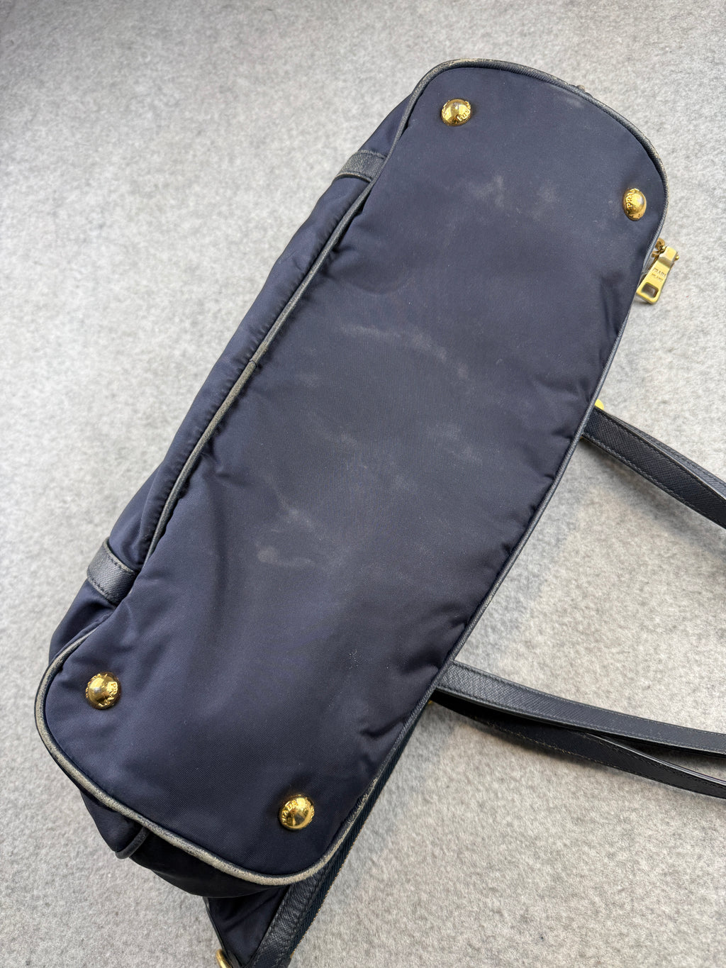 Prada Tessuto Nylon Handbag Navy