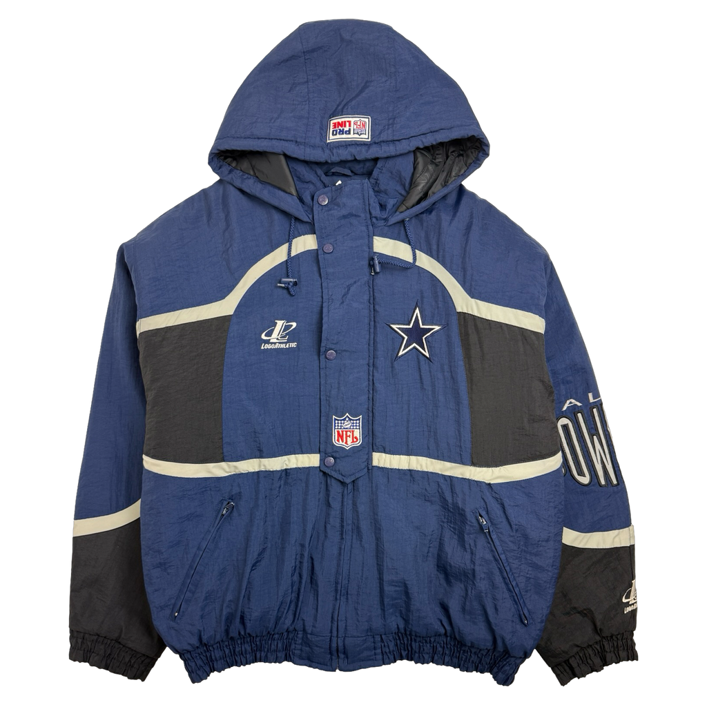 Vintage Dallas Cowboys Logo Athletic Hooded Jacket Navy