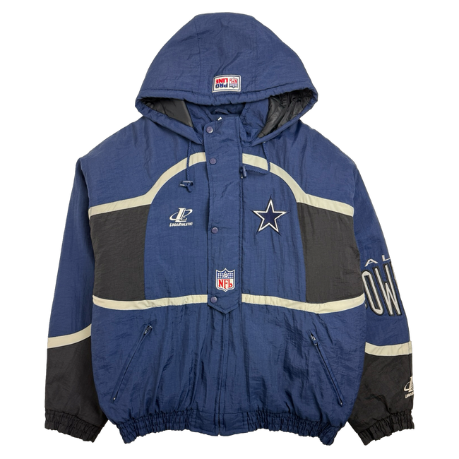 Vintage Dallas Cowboys Logo Athletic Hooded Jacket Navy