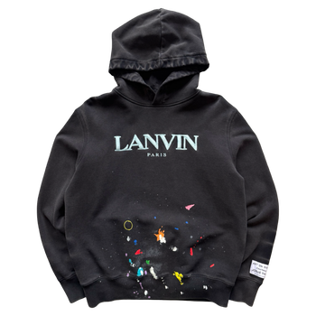 Gallery dept x Lanvin Black paint splattered hoodie