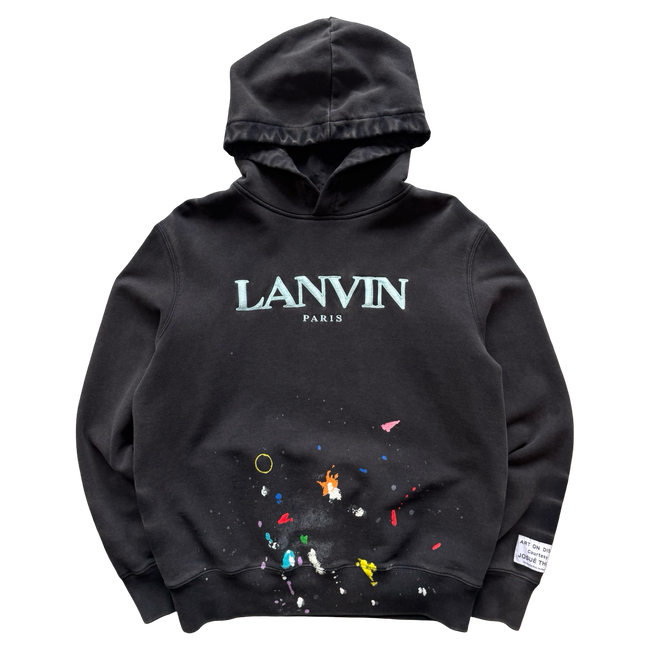 Gallery dept x Lanvin Black paint splattered hoodie