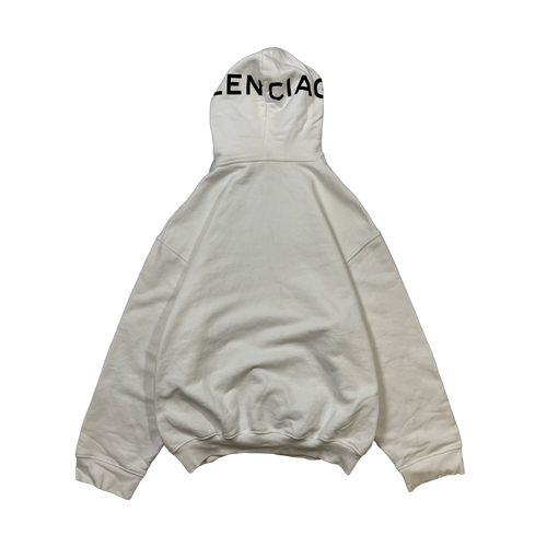 2017 Balenciaga Cocoon Hoodie White (USED) | Vintage Clothing Store Canada