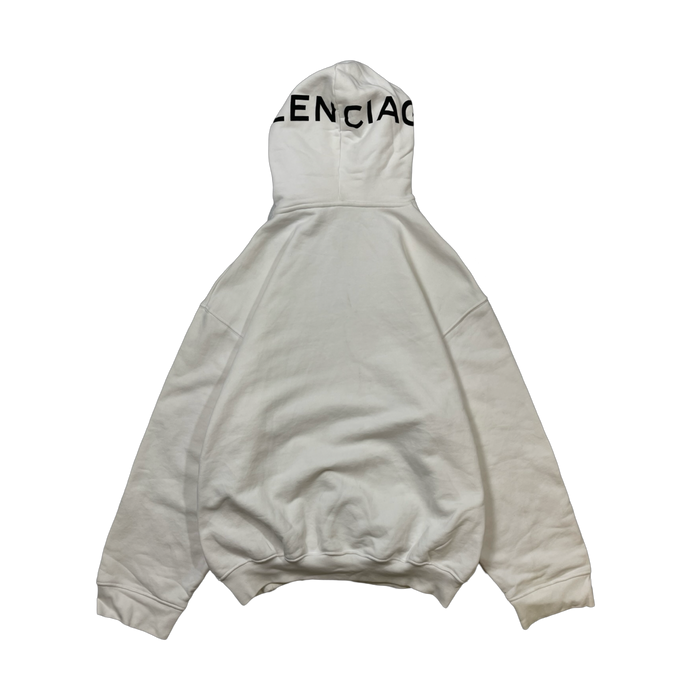 2017 Balenciaga Cocoon Hoodie White (USED) | Vitnage Clothing Store Canada