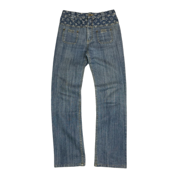 Women’s Louis Vuitton Denim Waist Monogram Pants