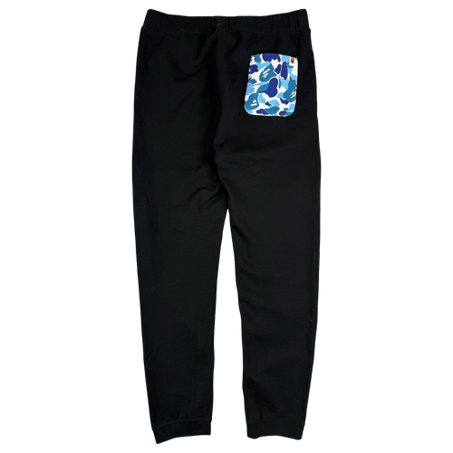 BAPE Shark Slim Sweatpants Black/Blue (USED) | Vintage Clothing Store Canada