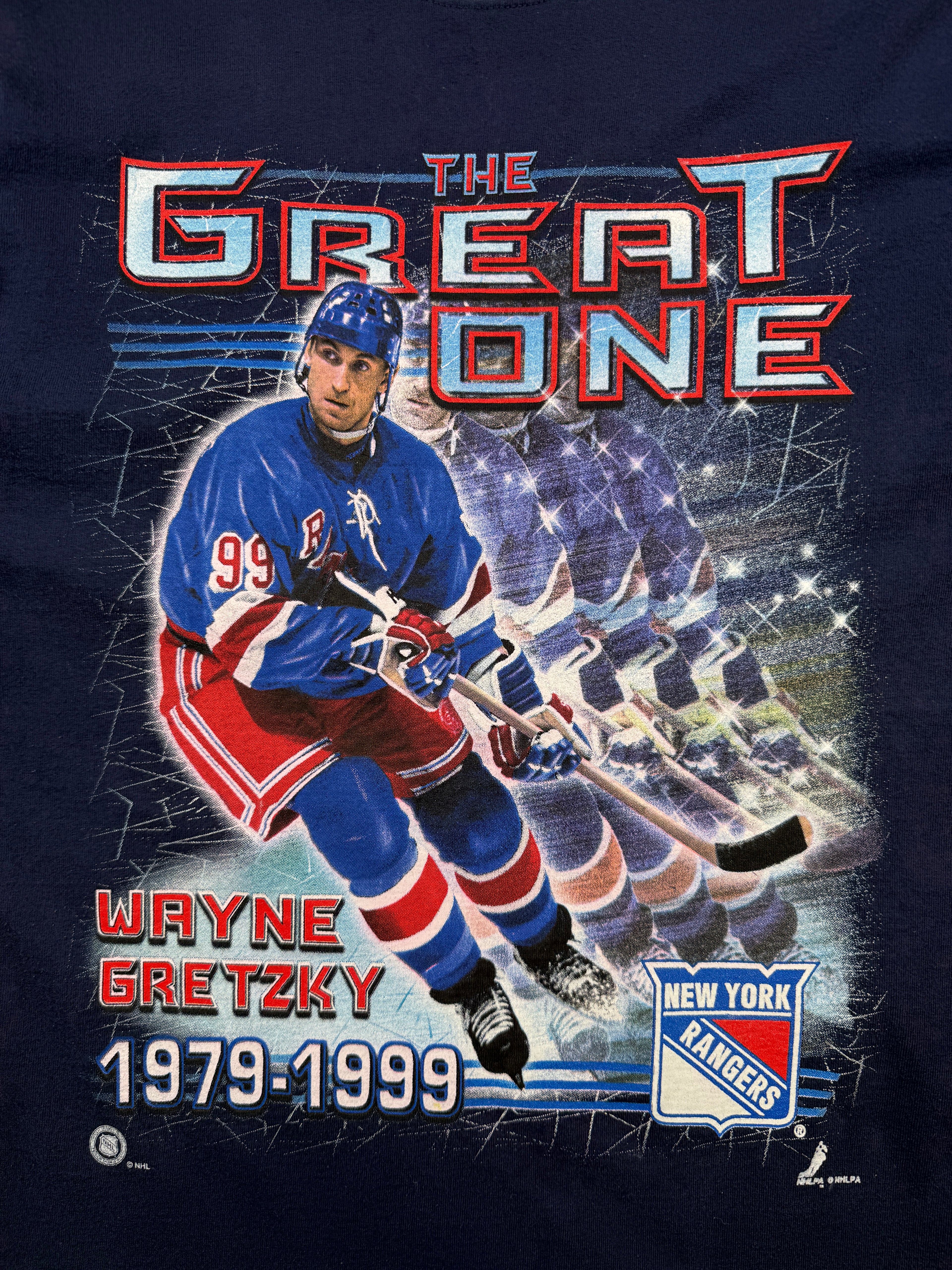 Vintage New York Rangers Wayne Gretzky Tee Navy