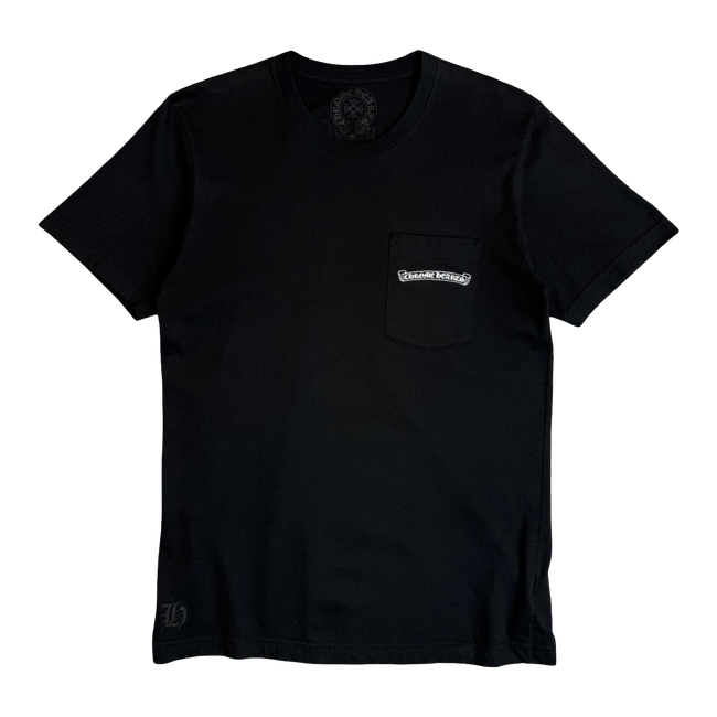 Chrome Hearts USA Script Logo Pocket Tee Black